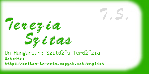 terezia szitas business card